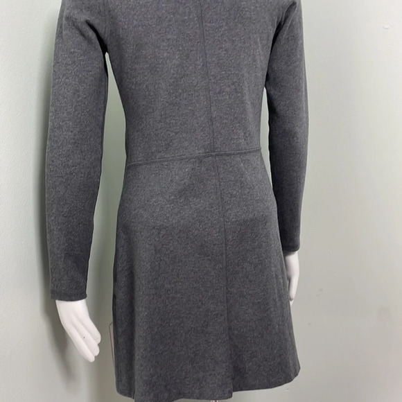 Everlane Gray Cotton Mock Neck Dress Size Small Shirt Dress Casual - Picture 10 of 10